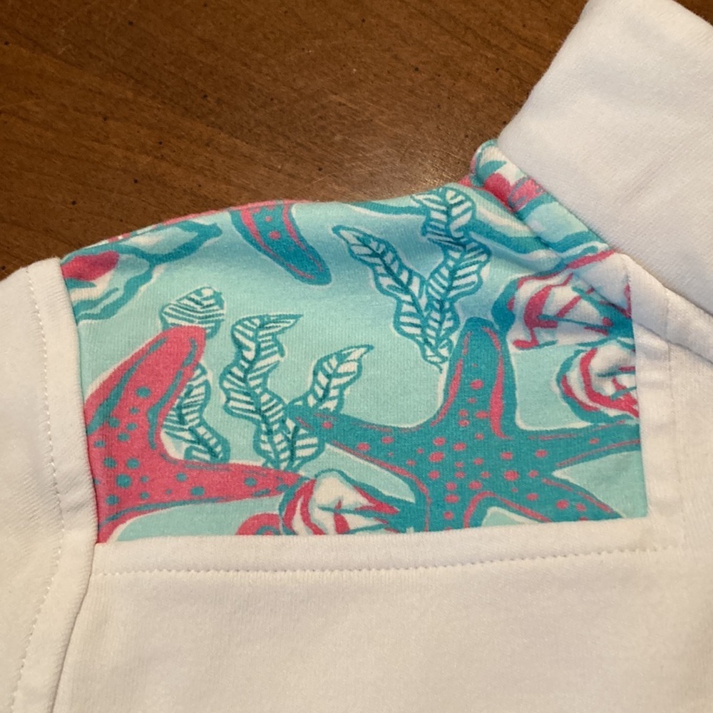 VINEYARD VINES Girls 1/4 zip Terry Cotton Sweatshirt - size 14 Large - Picture 6 of 17